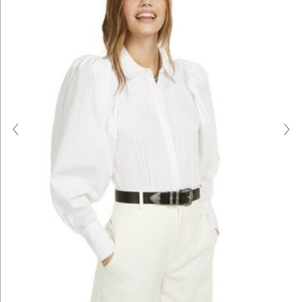 Danielle Bernstein puff sleeve bodysuit